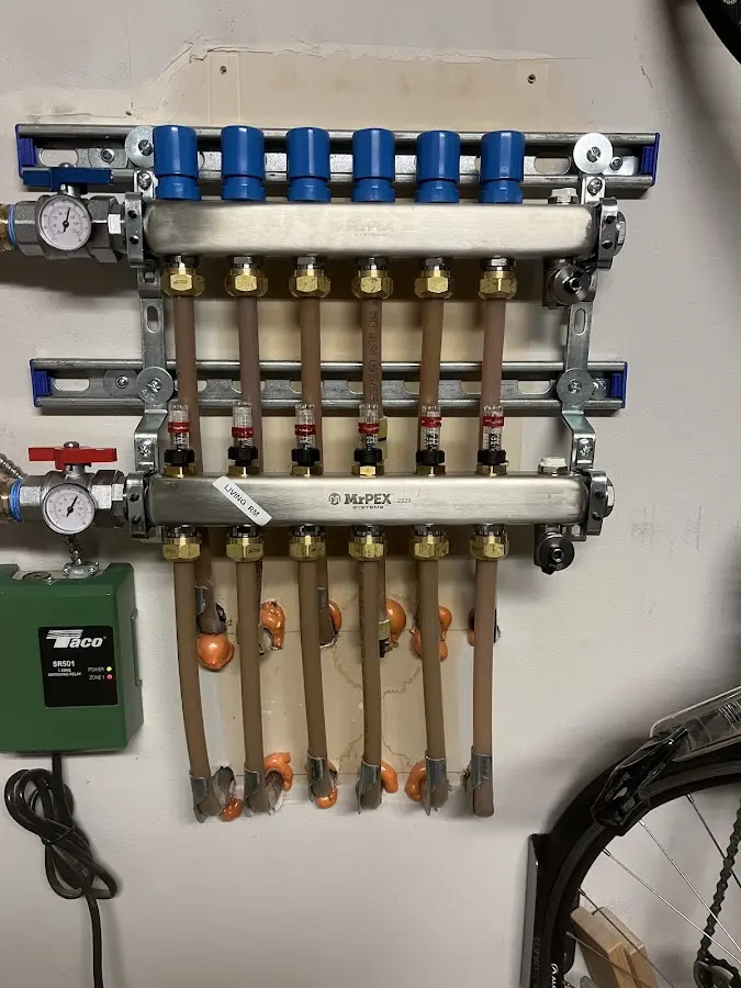 Plumber performing Leak Detection at a residential property in Ravenna